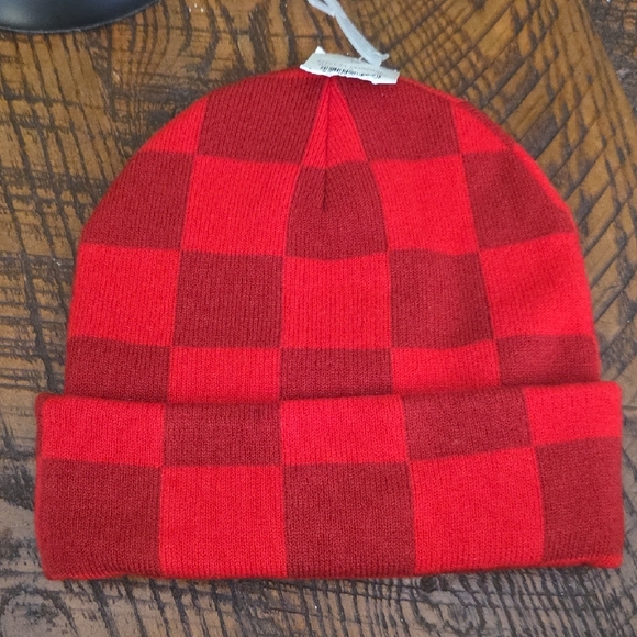 NWT Coke Red Plaid Beanie - Picture 3 of 4
